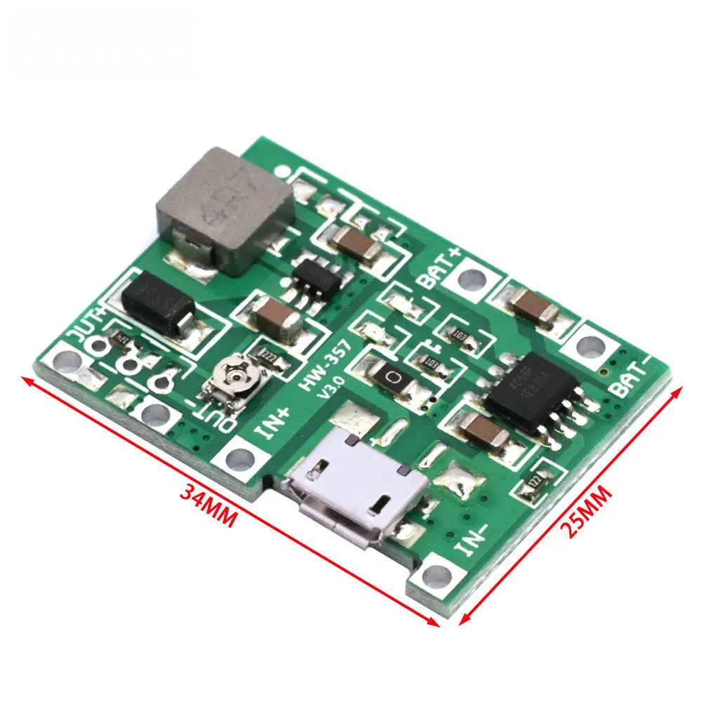 Placa Cargadora 18650 TP4056 y - Renewable Energy Project reseña y precio