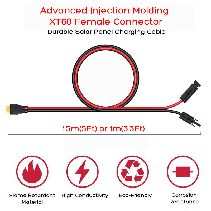 Cable solar de 1.5m/5 pies con - Anker Power Station Solix C1000 reseña y precio