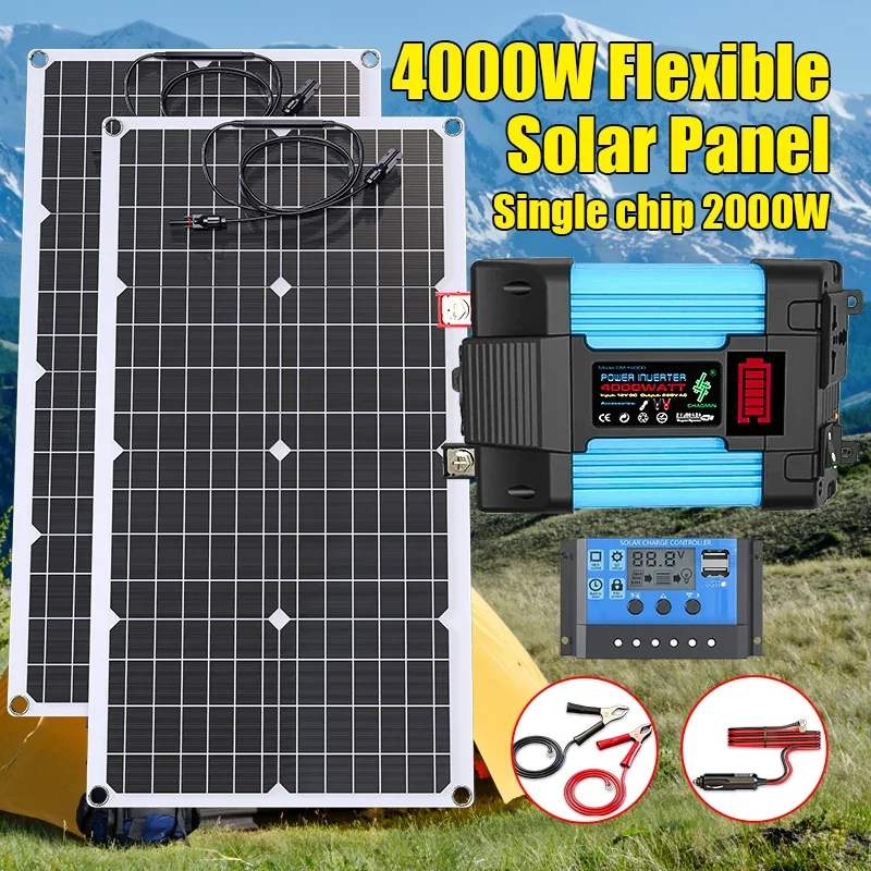 Kit de panel solar de 4000 W,  - Renewable Energy Kits reseña y precio